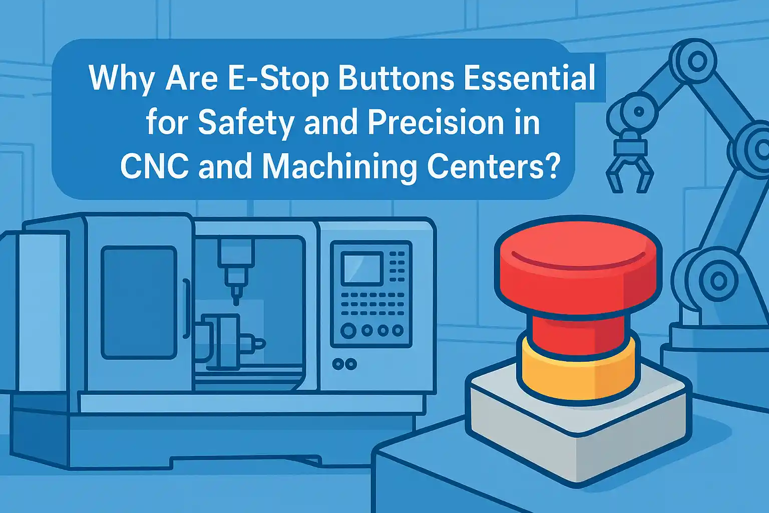 Why Are E-Stop Buttons Essential for Safety and Precision in CNC and Machining Centers