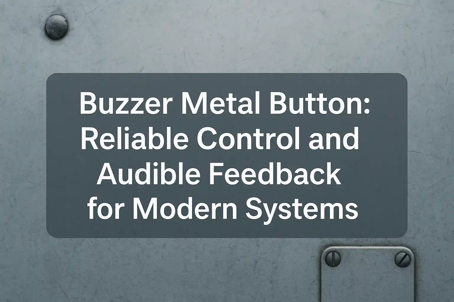 蜂鸣器 Metal Button: Durable Push Button 与 Built-In Sound Feedback for 控制 Systems