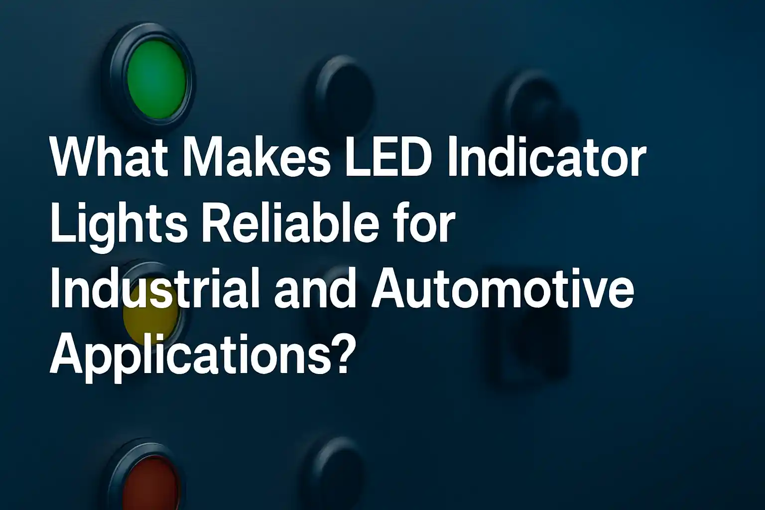 What Makes 发光指示灯s Reliable for In工业 and Automotive Applications?