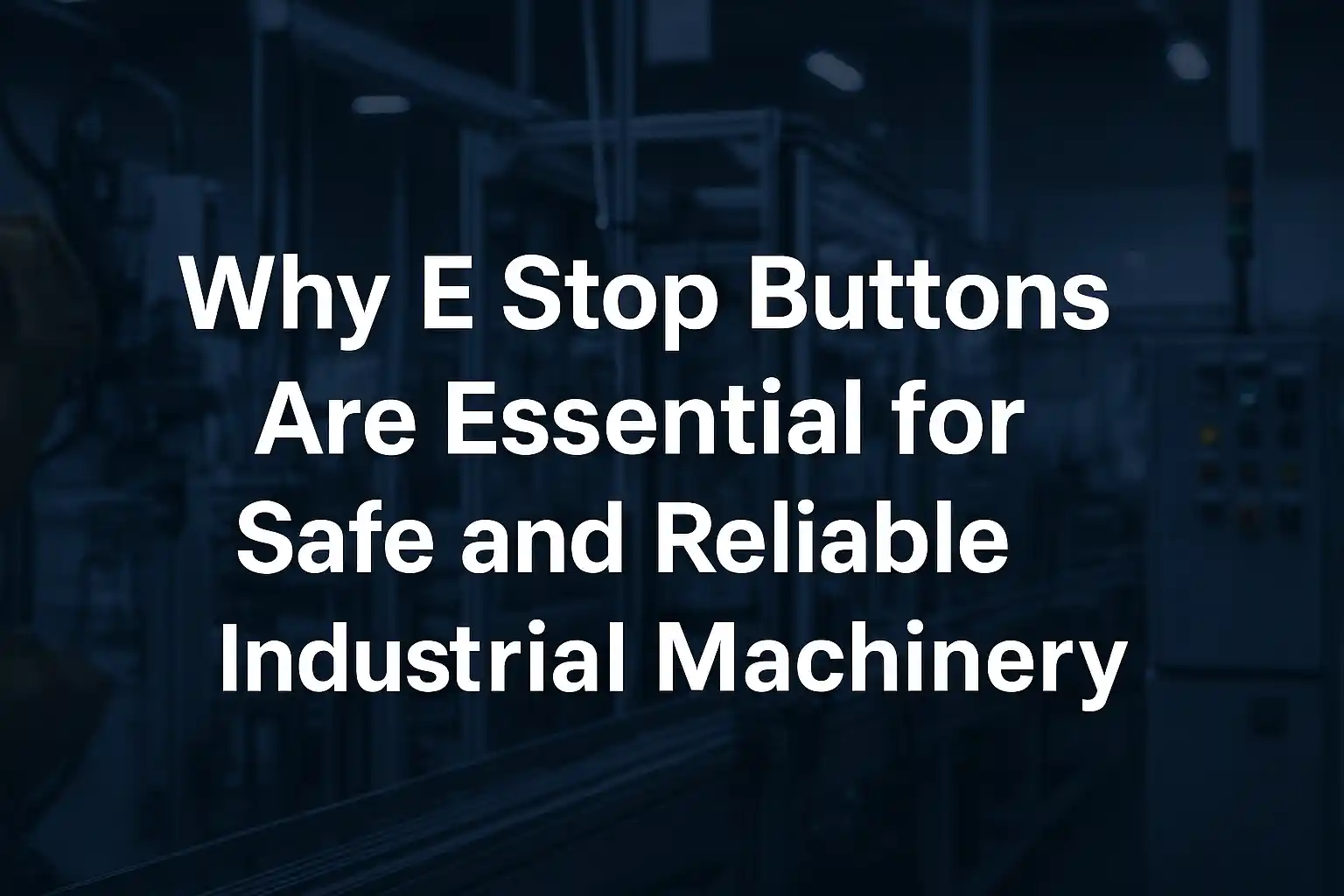 Why E Stop Buttons Are Essential for Safe and Reliable In工业 Machinery