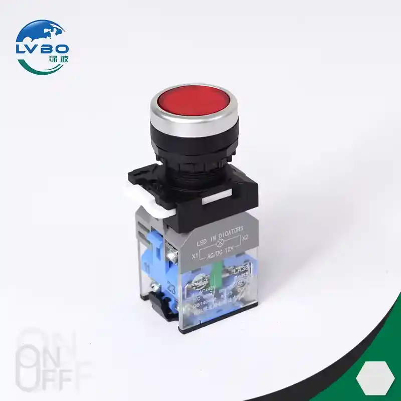 22mm防水按钮开关，塑料电气按钮开关，10A自锁按钮开关 (4)