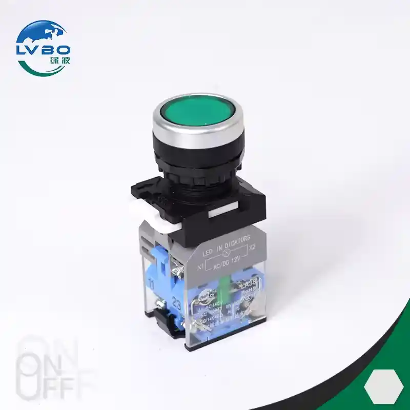 22mm防水按钮开关，塑料电气按钮开关，10A自锁按钮开关 (5)