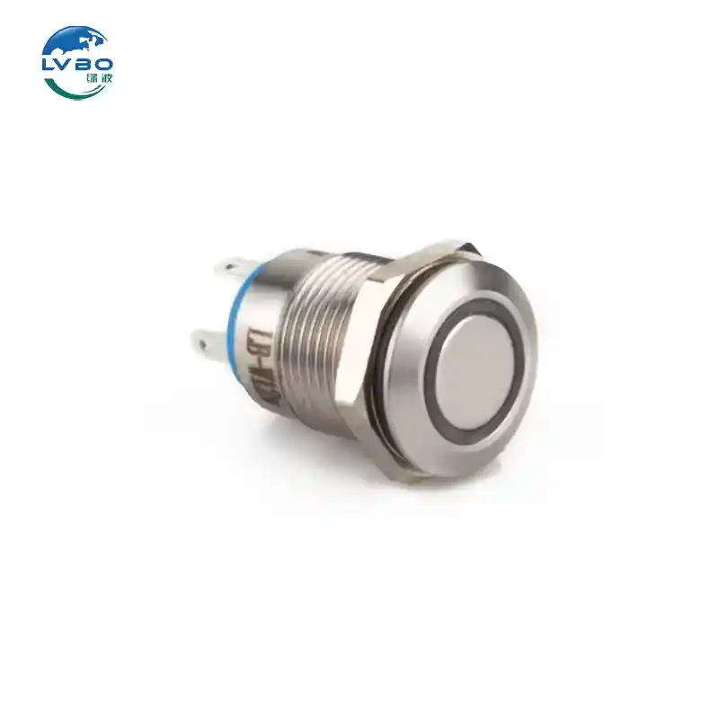 绿波 12mm 扁平按钮点状照明工厂价按钮开关带 发光 (3)