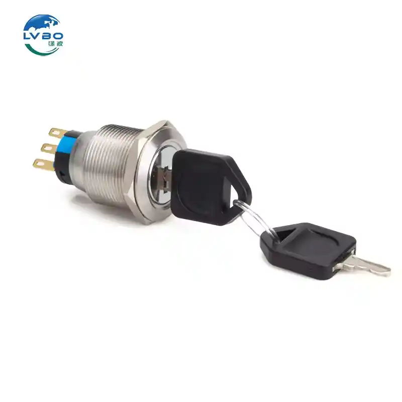 绿波 3 Position 2没有2NC 22mm Waterproof High Flame Retardant Stainless Steel 12V Selector Rotary Knob Switch (4)