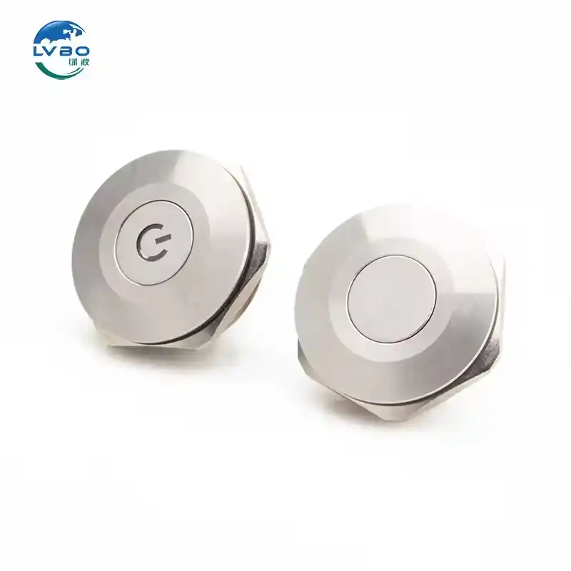 绿波 8mm10mm安装直径16mm安装直径22mm25mm28mm30mm40mm on OFF Button 金属按钮 With Connector Led Push Button Ligh (5)