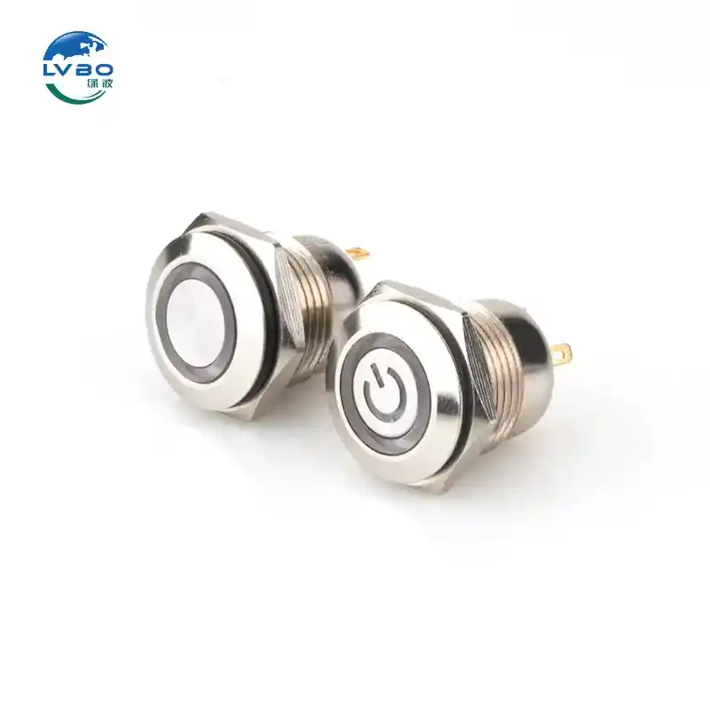 绿波 Factory on Off Push Start Button Ignition Switch 16mm Metal Screw Feet 金属按钮 (10)