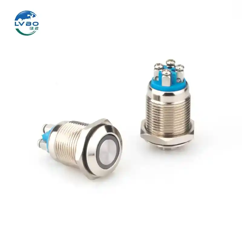 绿波 Factory on Off Push Start Button Ignition Switch 16mm Metal Screw Feet 金属按钮 (13)