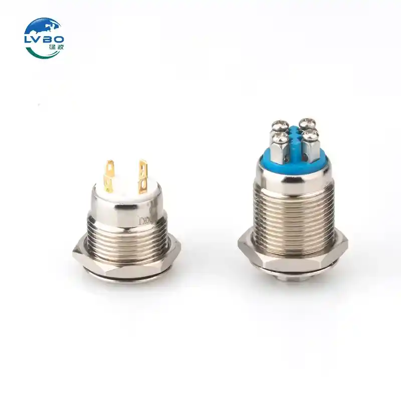 绿波 Factory on Off Push Start Button Ignition Switch 16mm Metal Screw Feet 金属按钮 (4)