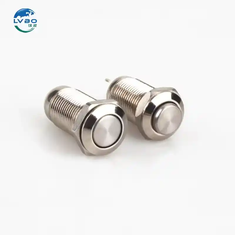绿波 免费样品 Self-locking Reset 10mm Push Button Switch 12v 10mm Button Switch (11)