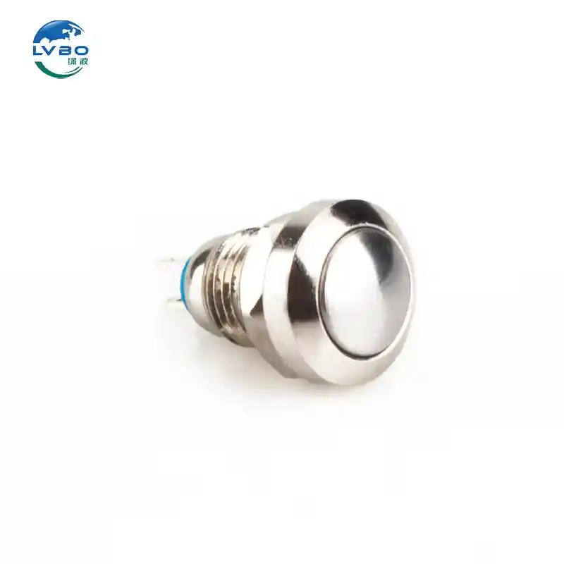 绿波 Hot Selling Colourful 瞬时按钮开关 2Pins Reset Waterproof 8mm 金属按钮开关 (4)