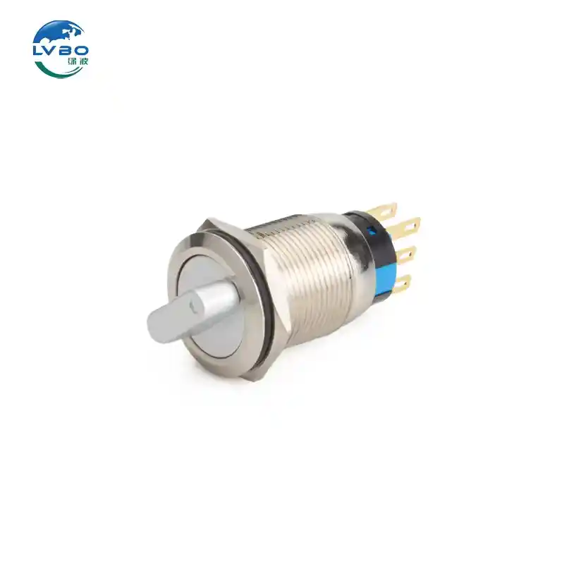 绿波 Metal Knob Switch 19MM 23 Gears 发光 Light Self-locking Selector Transfer Button Selector 开关 (3)