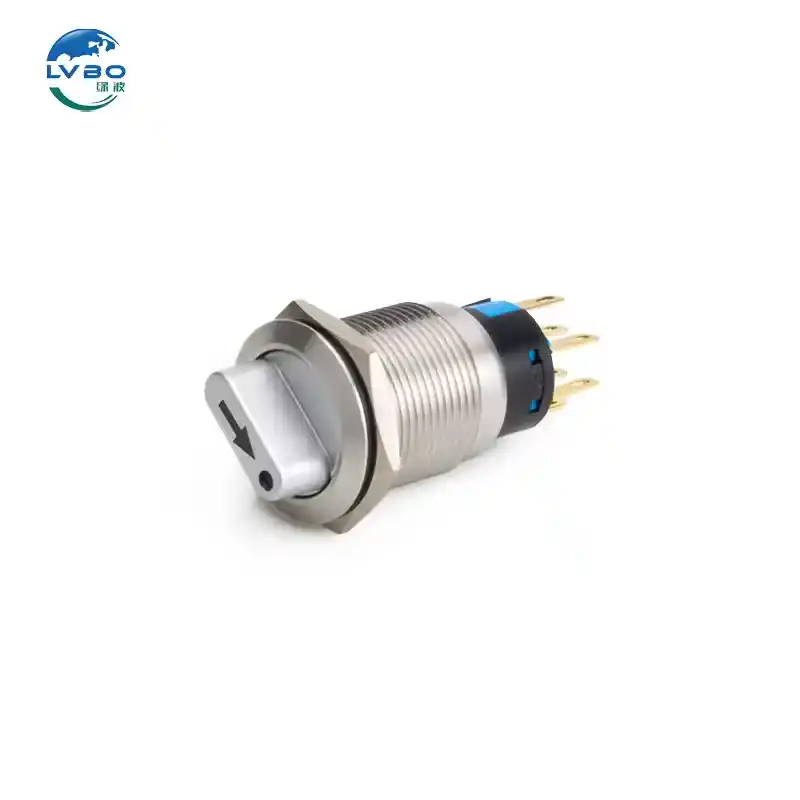 绿波 Metal Knob Switch 19MM 23 Gears 发光 Light Self-locking Selector Transfer Button Selector 开关 (5)