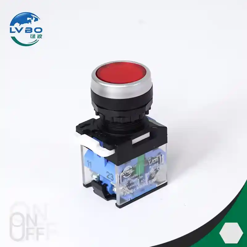 Square Double Button Switch LA Series Button Switch 380v Plastic Button Switch (5)