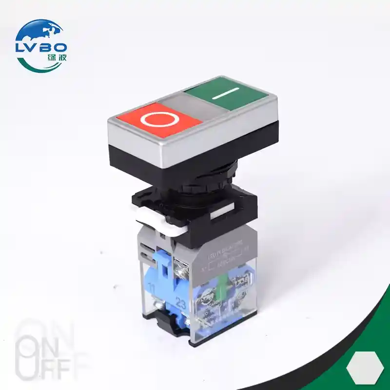 Square Double Button Switch LA Series Button Switch 380v Plastic Button Switch (7)