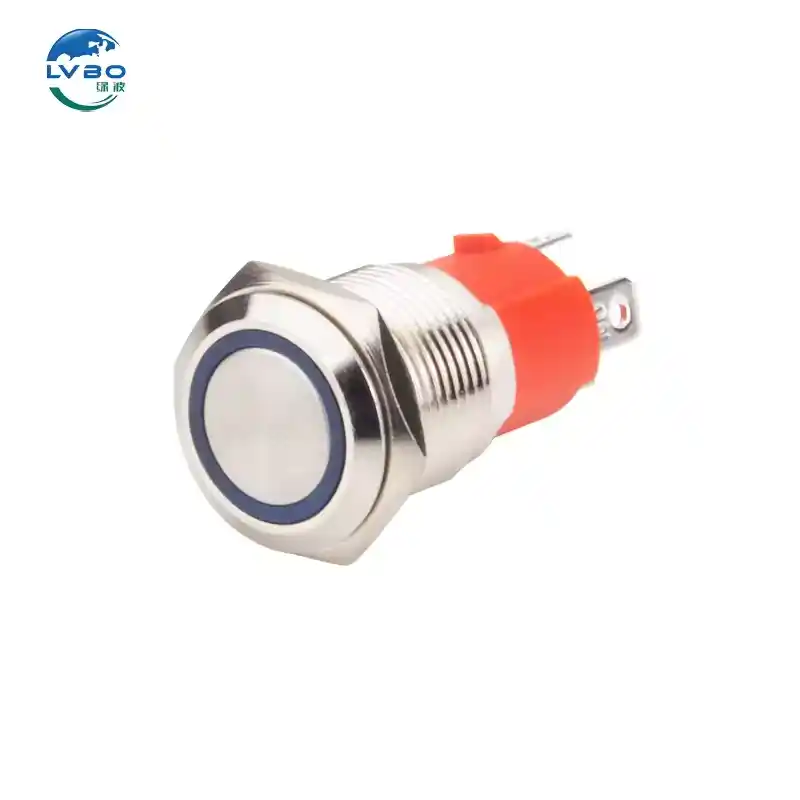 绿波 16mm 按钮开关 金属材质 大电流 防水 IP67 开/关 灯开关 (14)