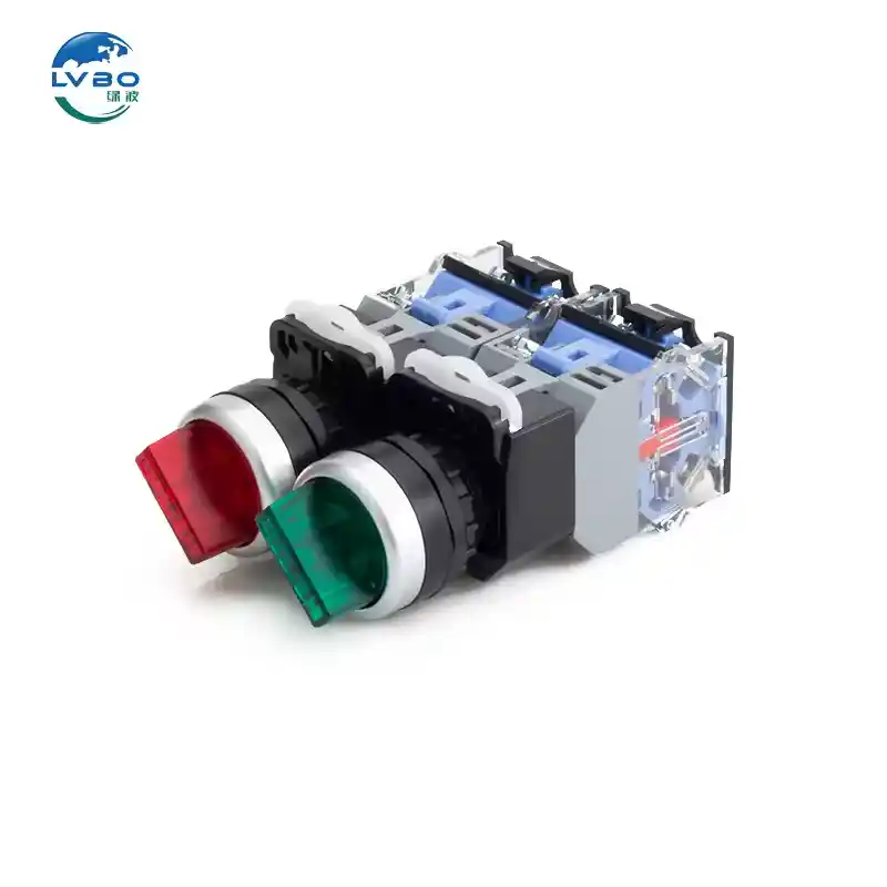 绿波 LA38-20X32 X22 2-speed and 3-speed Self-locking Reset Rotary Shift Selection Button Switch 22 (11)