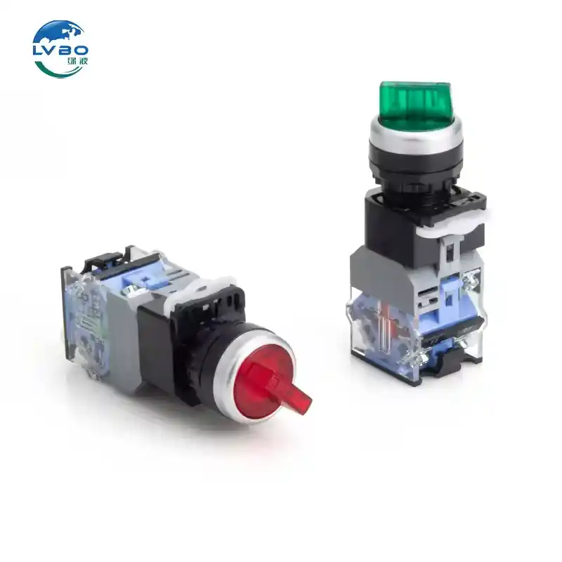 绿波 LA38-20X32 X22 2-speed and 3-speed Self-locking Reset Rotary Shift Selection Button Switch 22 (13)