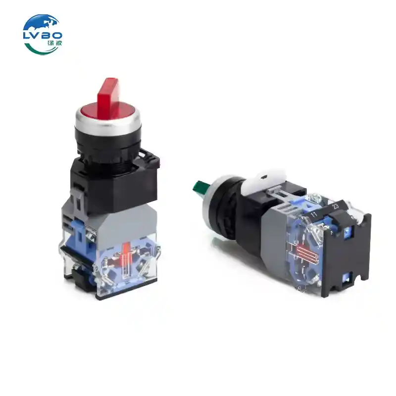 绿波 LA38-20X32 X22 2-speed and 3-speed Self-locking Reset Rotary Shift Selection Button Switch 22 (14)